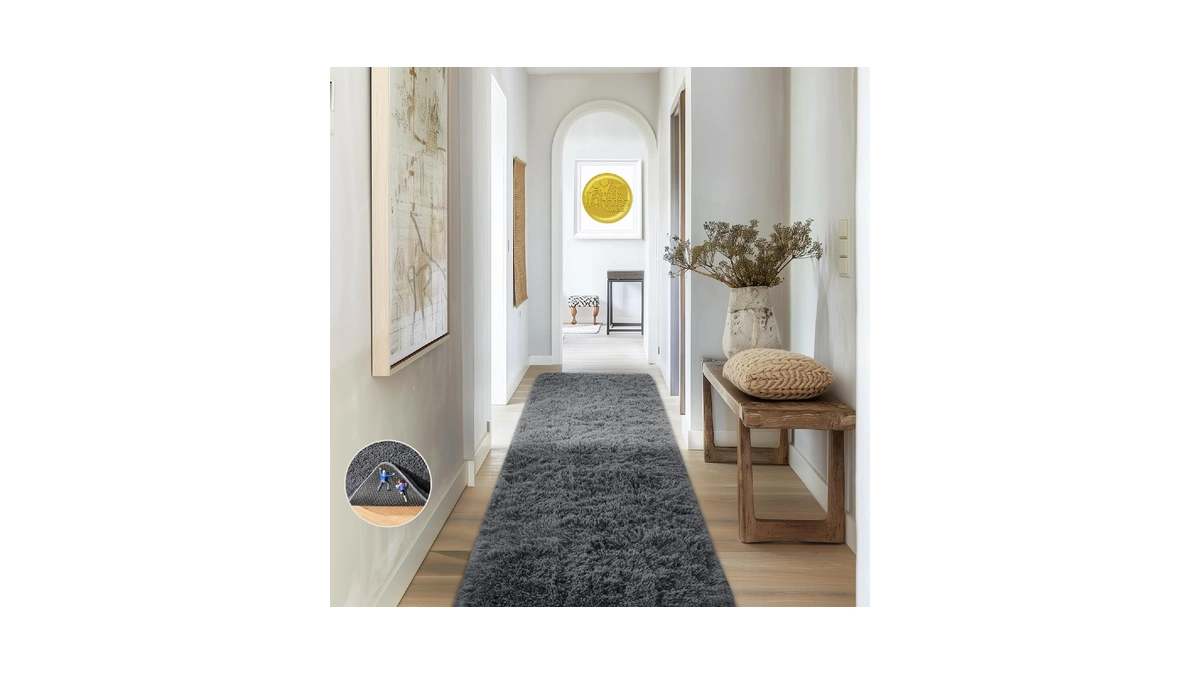 Ophanie 2x6 Washable Runner Rug For Hallway,non-slip Fluffy Soft Bedside