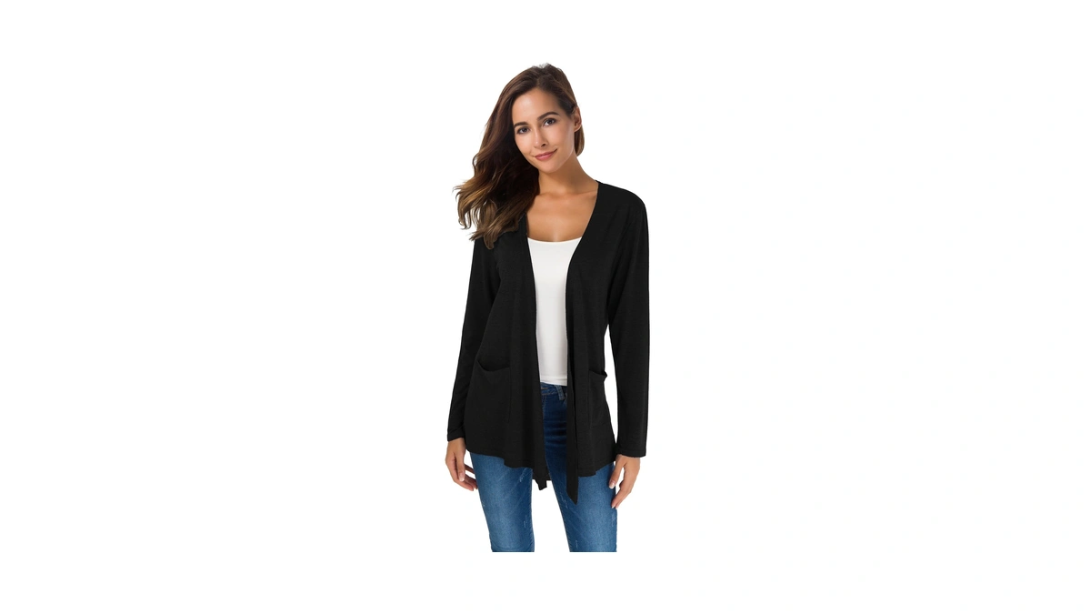 Towncat Womens Lightweight Cardigans Long Sleeve Open Front Casual Cardigan