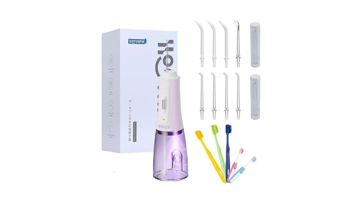 Hooyapik 300ml Long-lasting Water Flosser Adjustable Pressure Settings Oral Irrigator