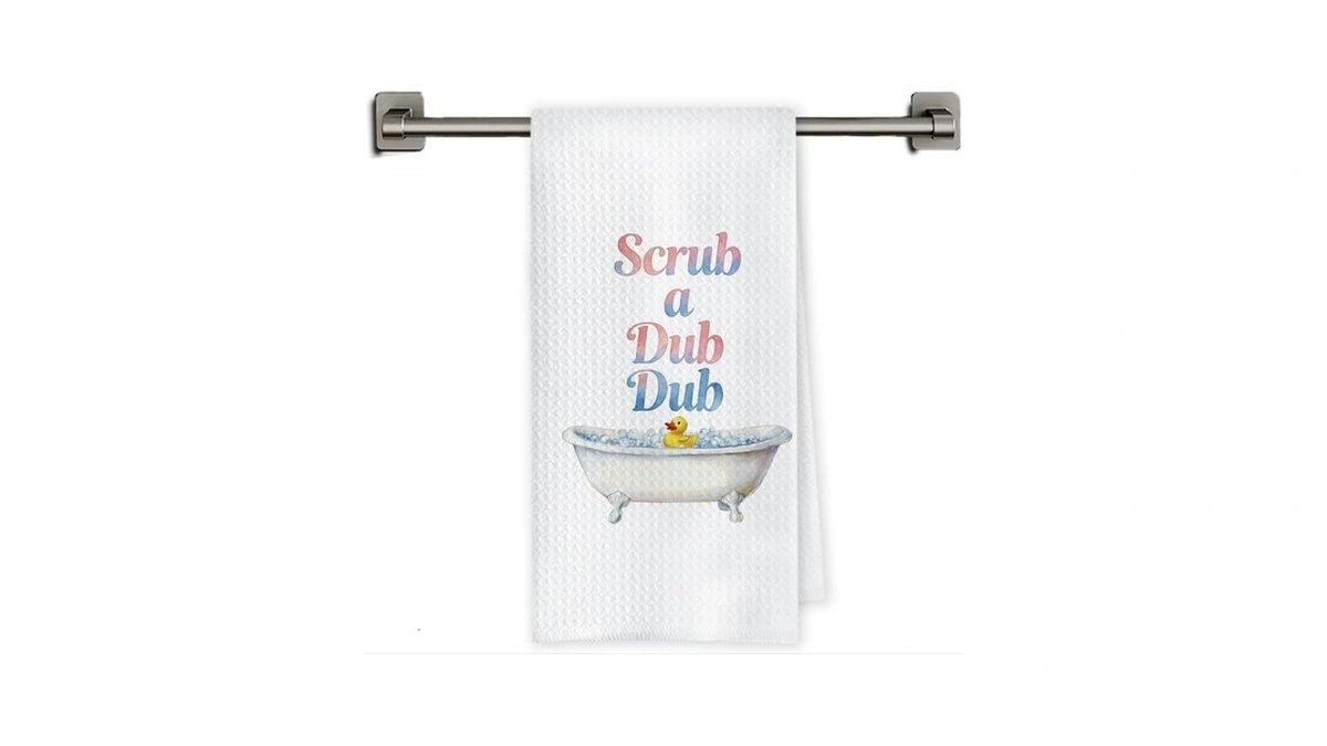 Chicimln Funny Rubber Duck Bathroom Hand Towels, Boho Scrub A