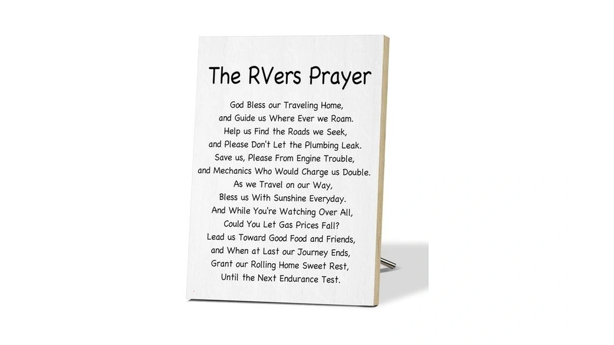 The Rvers Prayer Funny Camping Signs Wall Signs For Camping