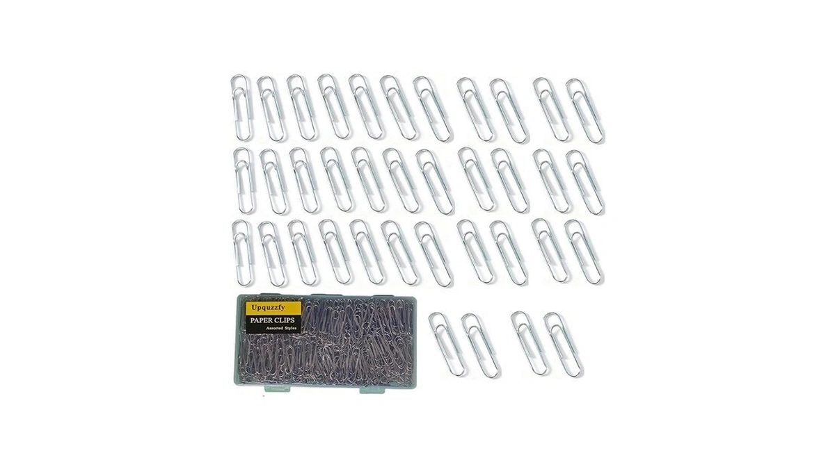 Upquzzfy 400 Pcs 1.3" Paper Clips Medium Silver, Smooth Metal