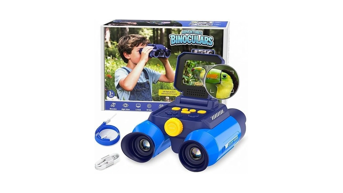 Oaeblle Kids Binoculars With Night Vision Camera, 10x Zoom Digital