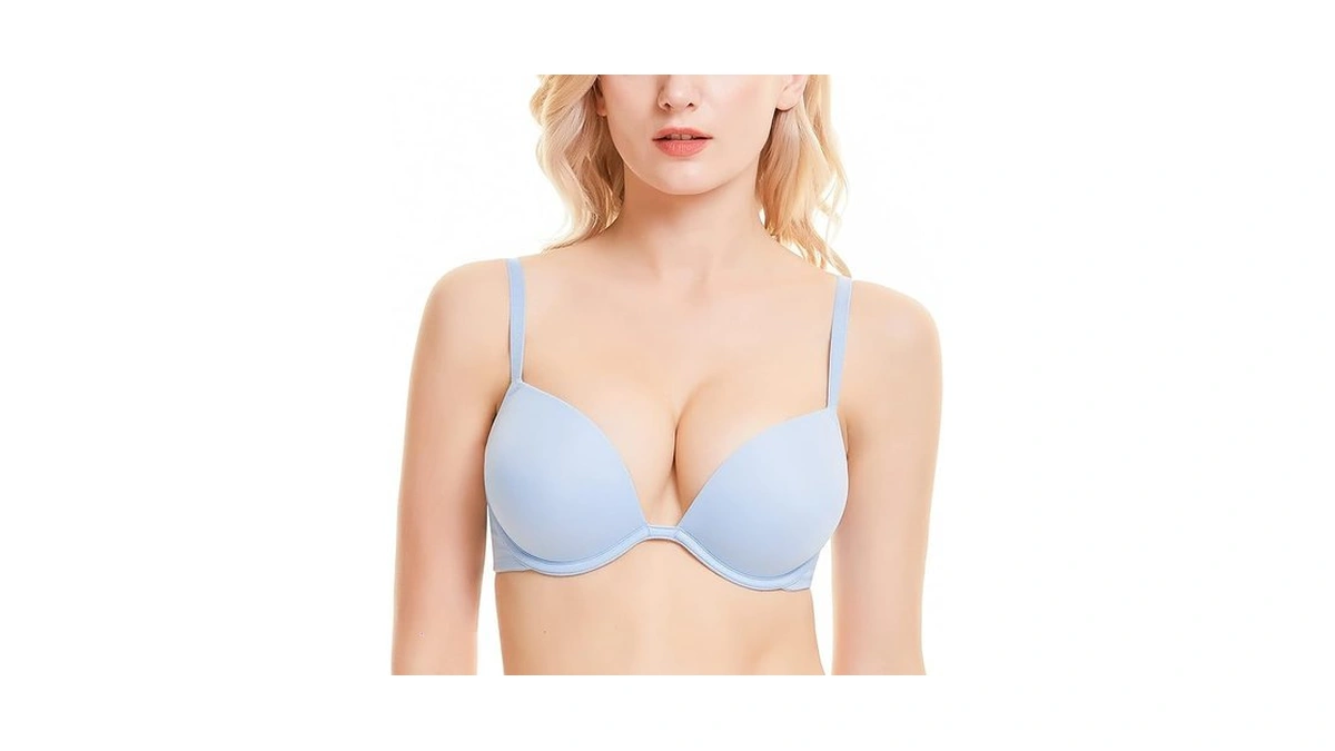 Wingslove Women's Push Up Bra Deep V Plunge Underwire T-shirt