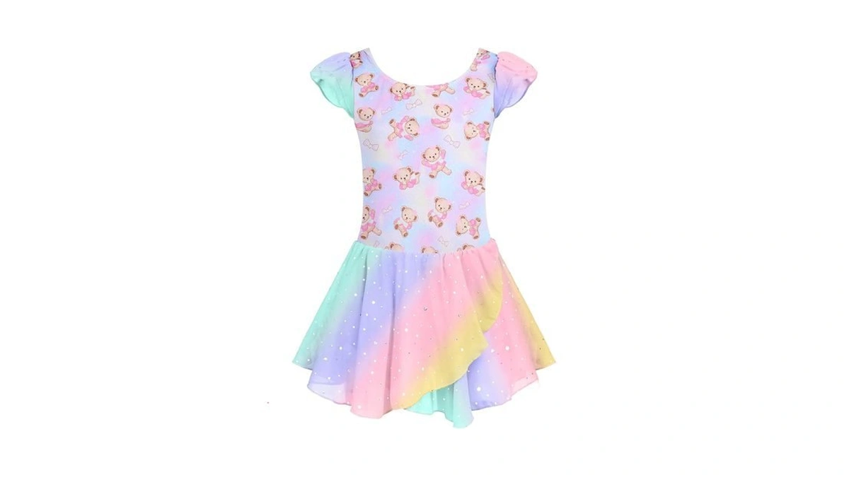 Arshiner Ballet Leotards For Girls Toddler Ruffle Sleeve Dance Dress