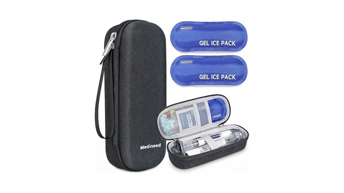 Portable Zepbound & Mounjaro Travel Case,eva Insulated Cooler Travel Case