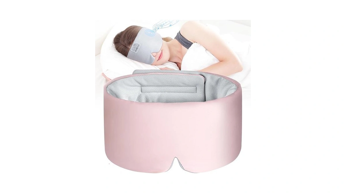Musicozy Ice Silk Sleep Headphones With Bluetooth Mask, Eye Mask
