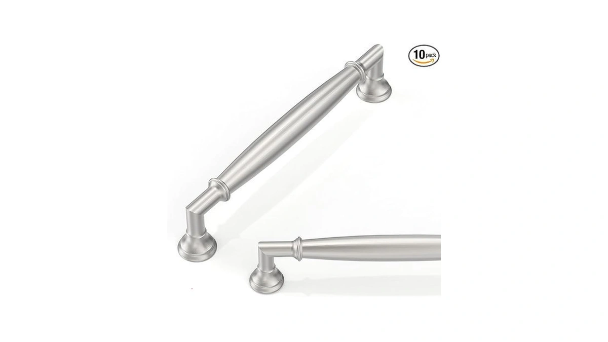 Talentedeco 10 Pack Brushed Satin Nickel Cabinet Pulls 5 Inch(128mm)