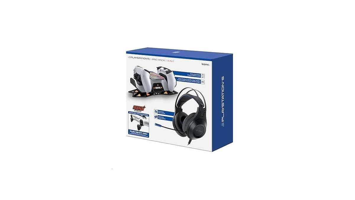 Bionik Power Stand Bundle: Charger For Playstation 5, Quickshot Trigger