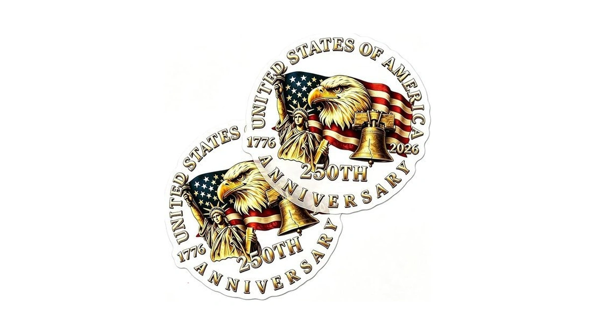 America 250 Car Decals, 2 Pcs 1776-2026 Usa 250th Anniversary