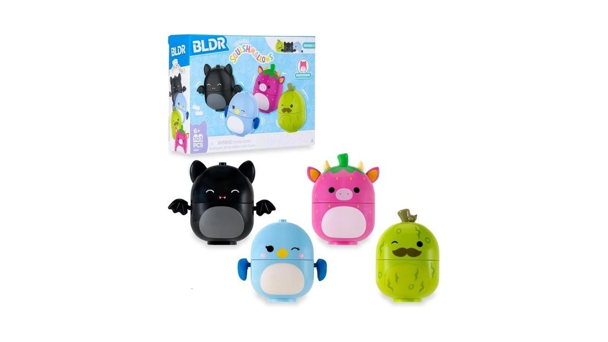 Bldr Squishmallows Buildable Figure - Emily The Bat, Bebe The