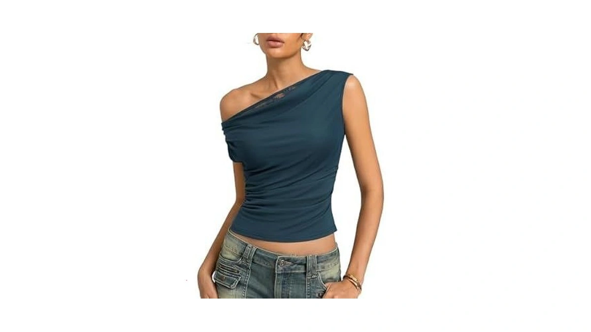 Kate Kasin Womens Off The Shoulder Tops, Summer Cowl Neck