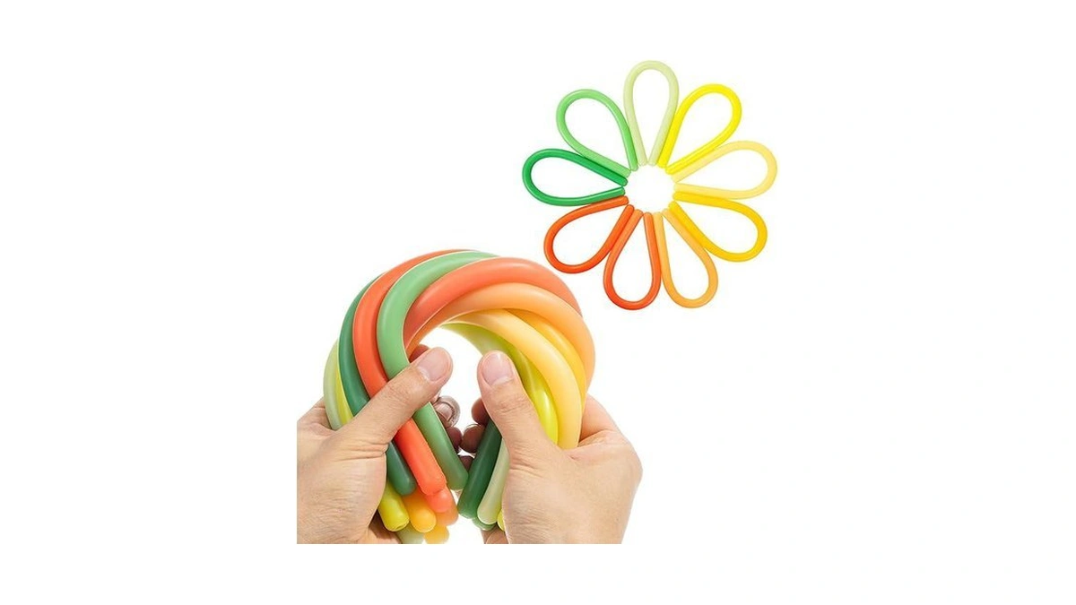 Mr. Pen- Monkey Noodle Fidget Toy, 9 Pack, Colorful, Monkey