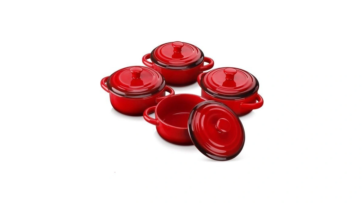 Lovecasa Mini Cocotte Set,12 Oz Small Casserole Dishes With Lids,