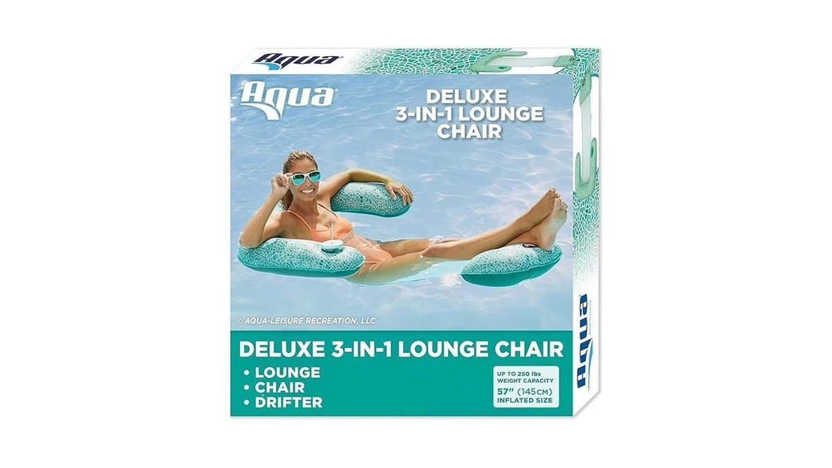 Aqua Mosaic 3-in-1 Pool Chair Float β Inflatable Floating Pool