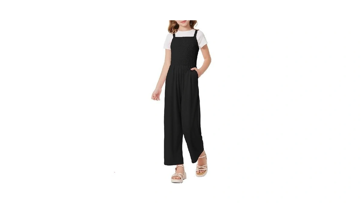 Grace Karin Girls Black Jumpsuit Size 10 Girl Summer Romper