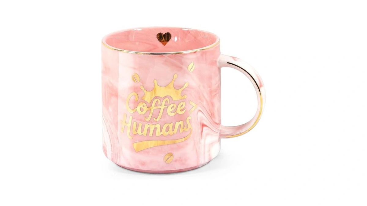 "coffee๏ผhuman" Ceramic Coffee Mug - Funny Novelty Gift For Moms,