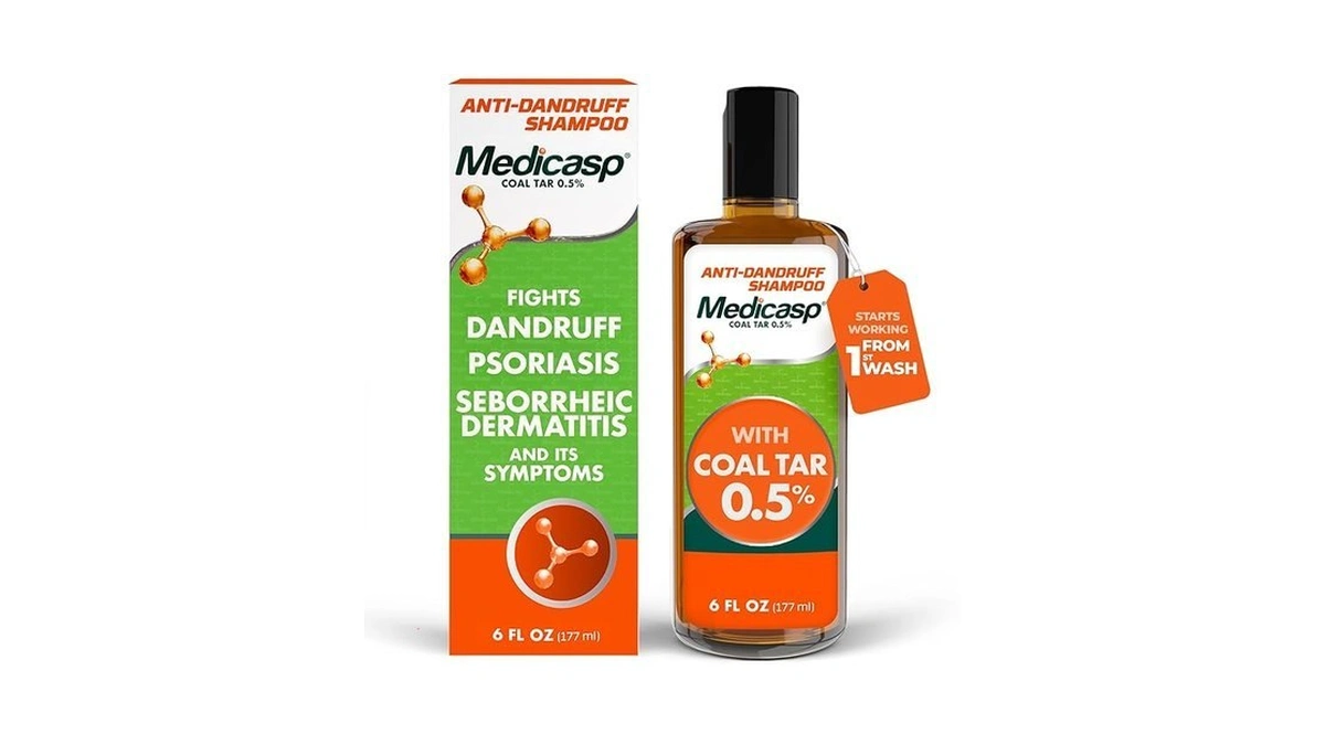 Medicasp Coal Tar Anti-dandruff Shampoo, Alleviates Symptoms From 1st Wash,