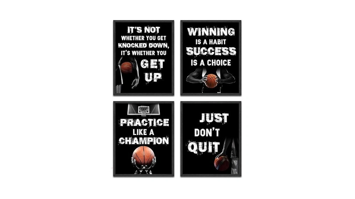 Lnlagbo Inspirational Basketball Wall Art Prints,basketball Art Prints,sports Canvas Posters