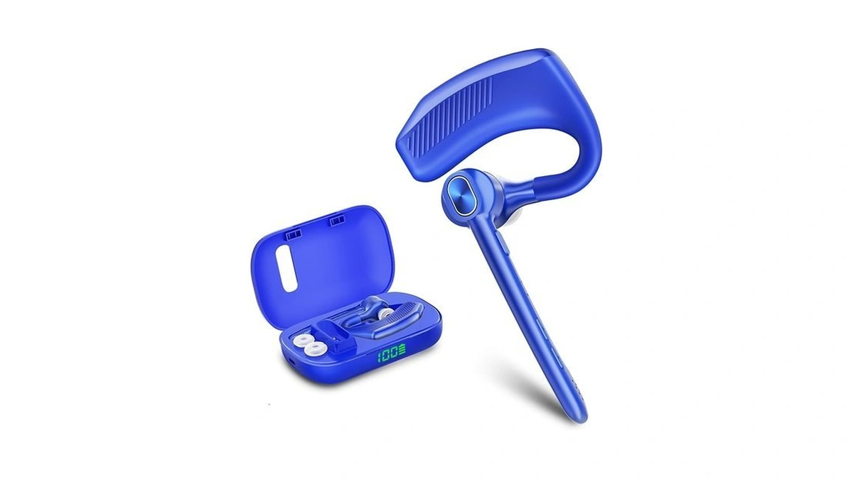 Bluetooth Headset Wireless Earpiece Microphone 180h Playtime 1000mah Wireless Charging