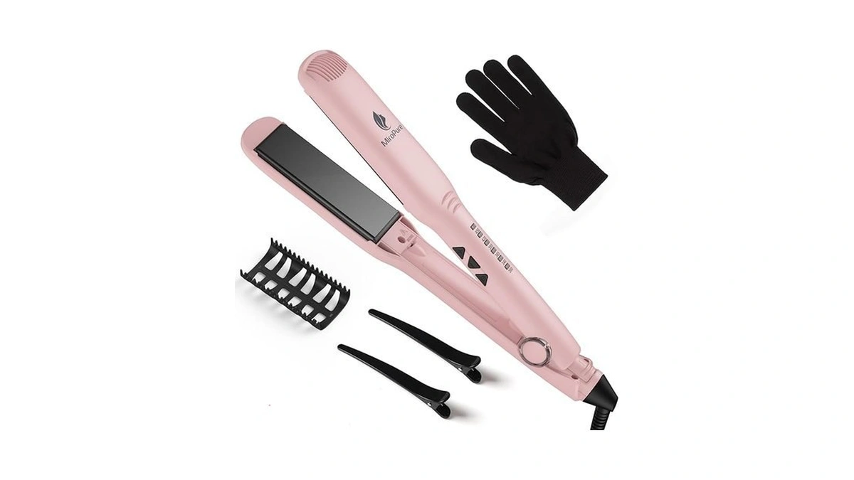 Miropure 1.5 Inch Flat Iron, 2 In 1 Hair Straightener