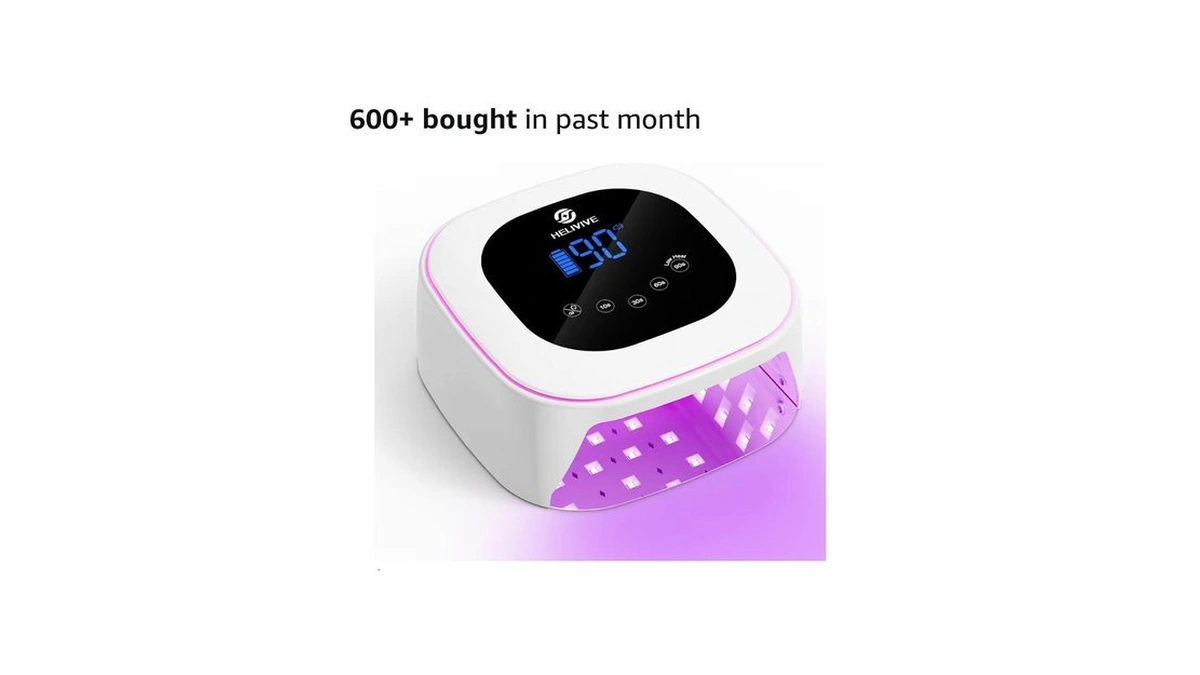 Helivive Cordless Uv Led Nail Lamp, 80w Rechargeable Nail Dryer