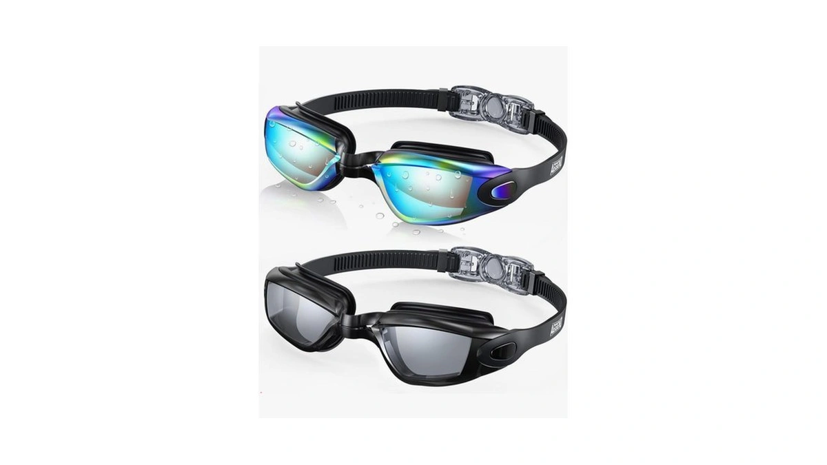 Aegend Swim Goggles, 2 Pack Swimming Goggles No Leaking Adult