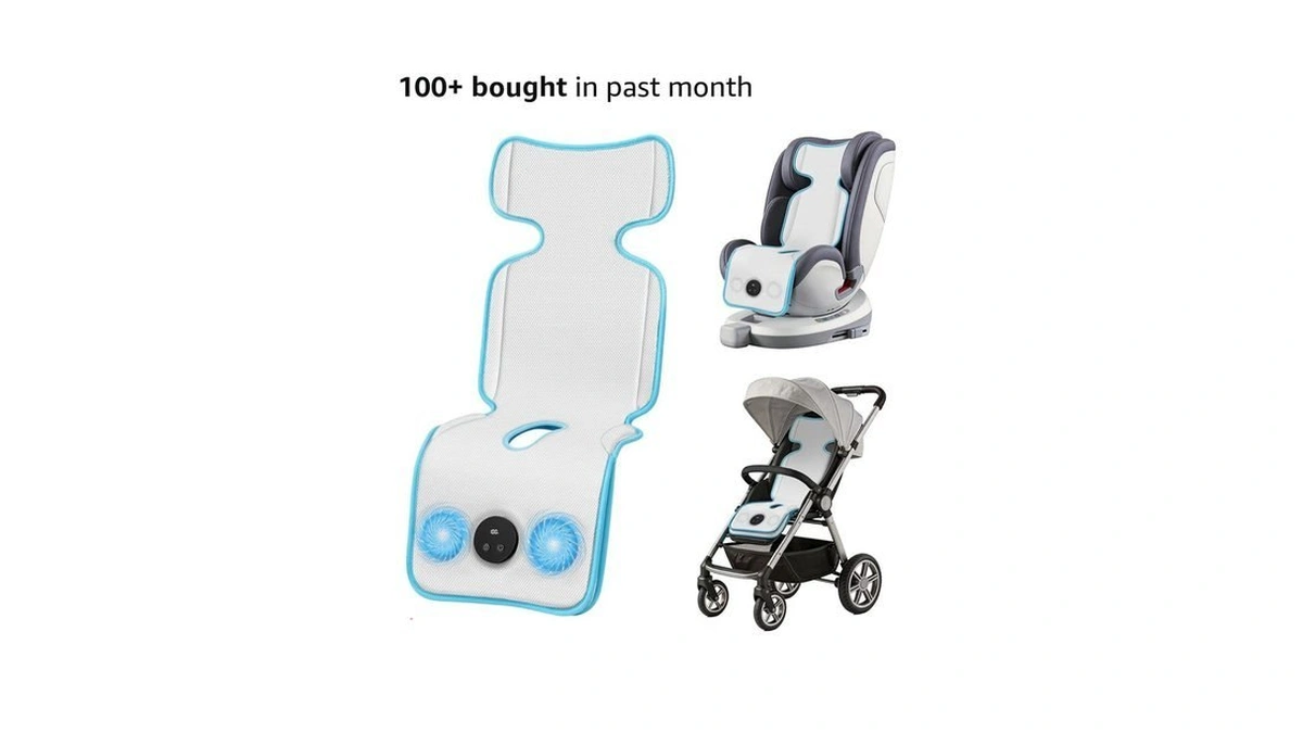Baby Stroller Cooling Pad With Fan, 3d Breathable Carseat Cooling
