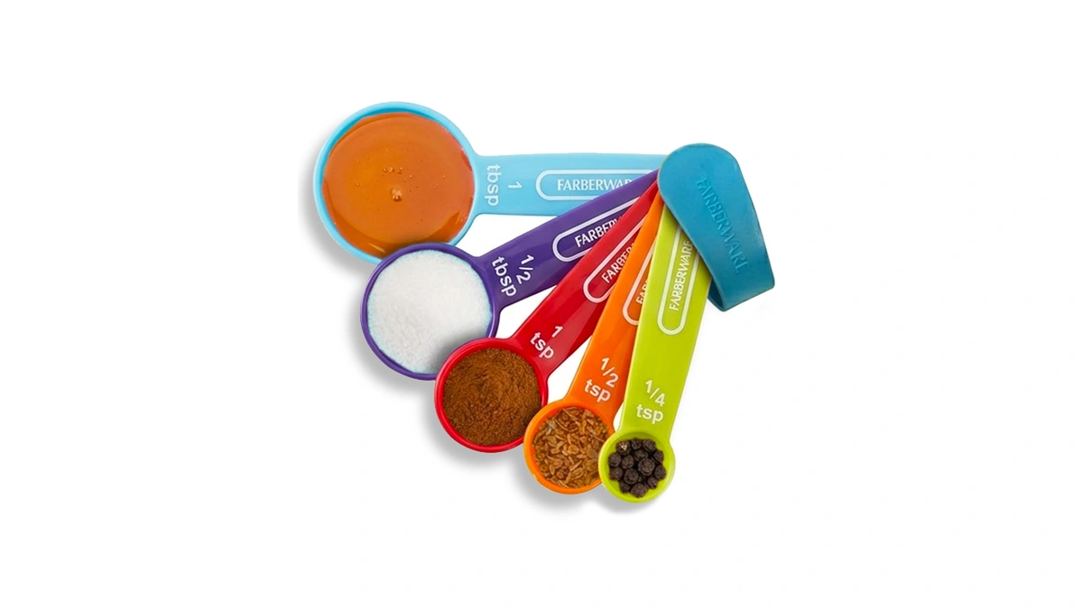 Farberware Set Of 5 Measuring Spoons, Perfect For Measuring Both