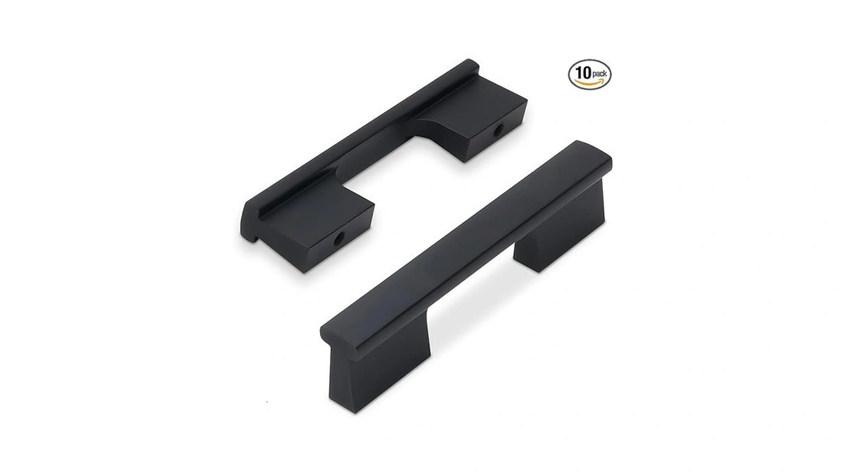 Komotia 10 Pack Matte Black Cabinet Pulls 3 Inch Hole