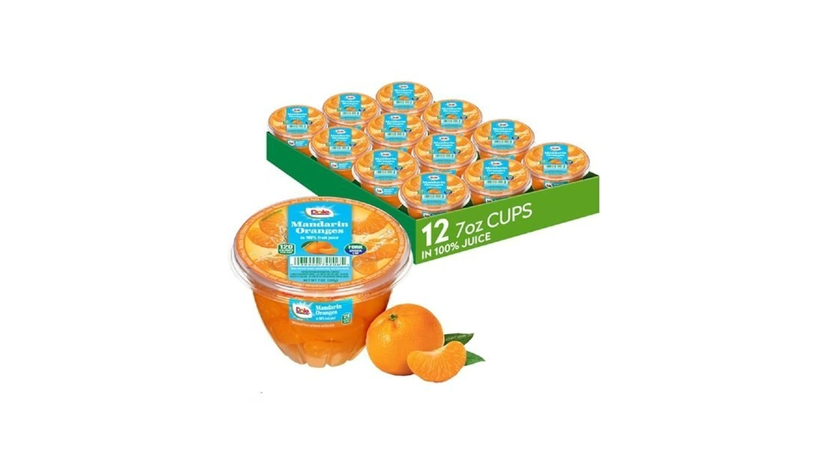Dole Fruit Bowls Mandarin Oranges In 100% Juice Snacks, 7oz