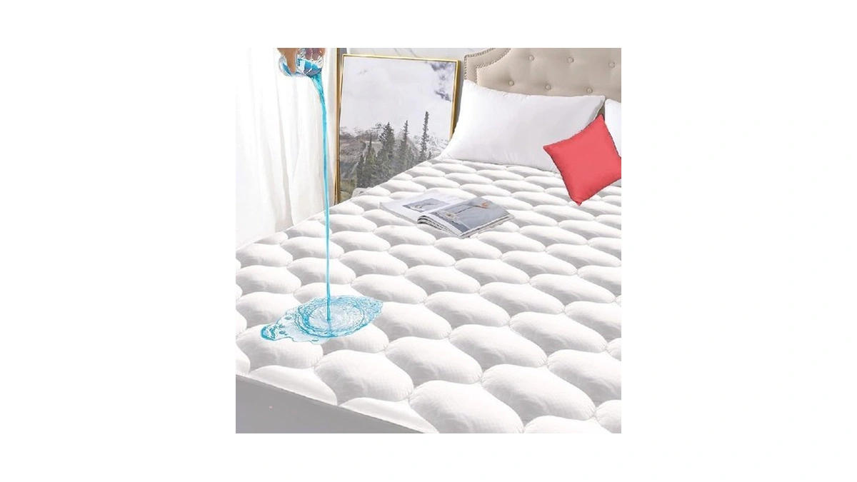 California King Size Quilted Fitted Waterproof Mattress Pad, Premium Hollow