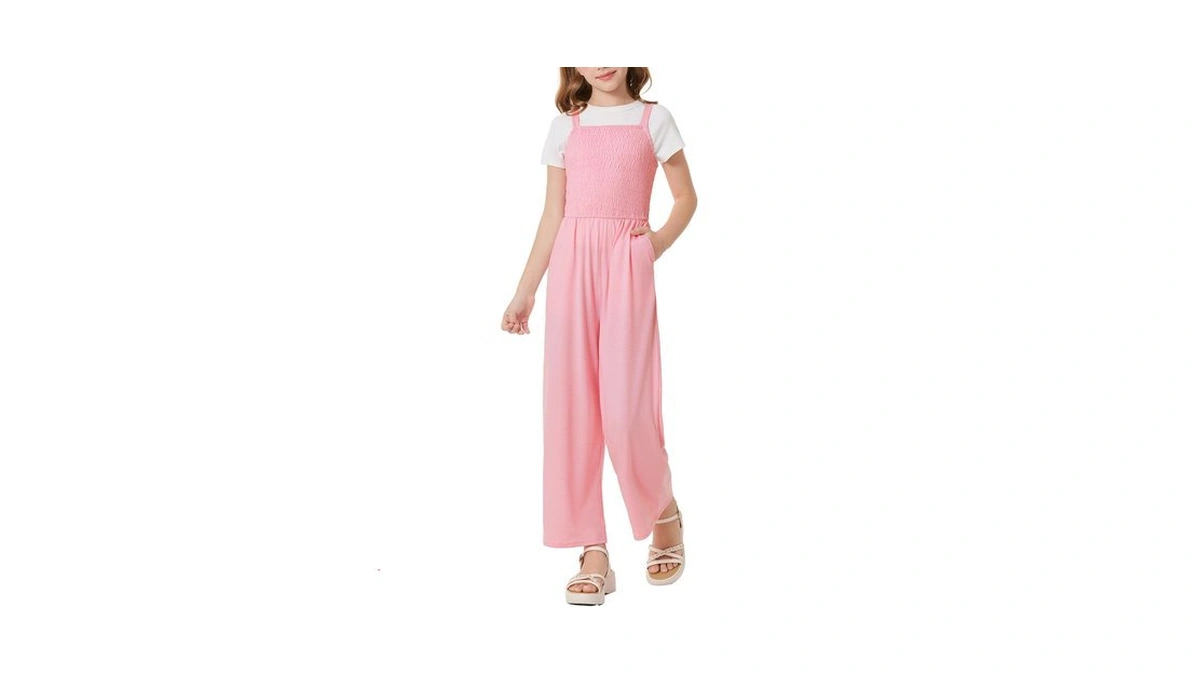 Grace Karin Girls Pink Jumpsuit Size 7 Girl Summer Romper