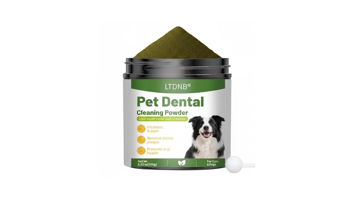Dog Dental Powder, Dog Teeth Cleaning Powder, Targets Tartar &