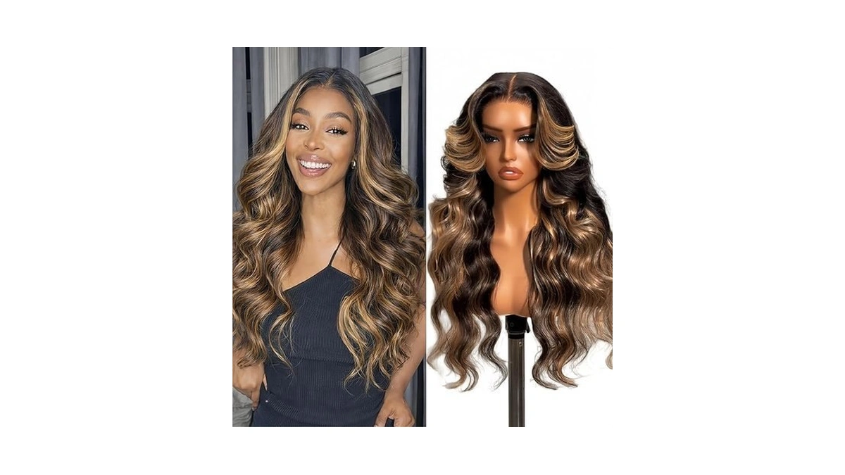Hc 22 Inch Honey Blonde Ombre Lace Front Wig Human