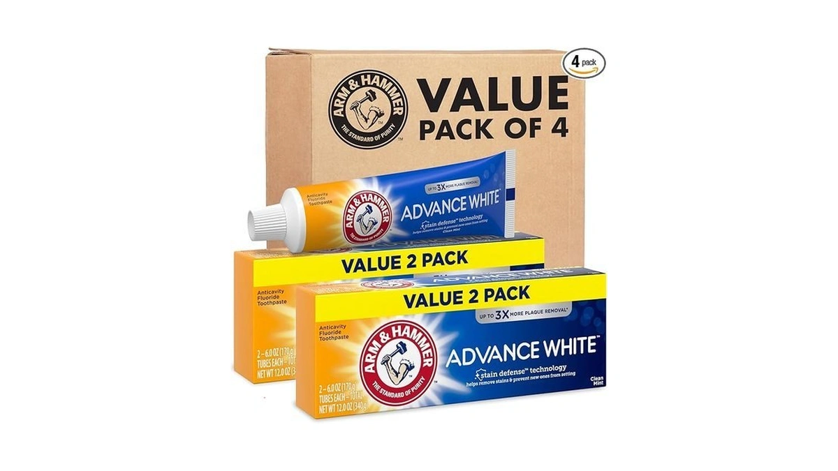 Arm & Hammer Advance White Toothpaste, Teeth Whitening Baking Soda
