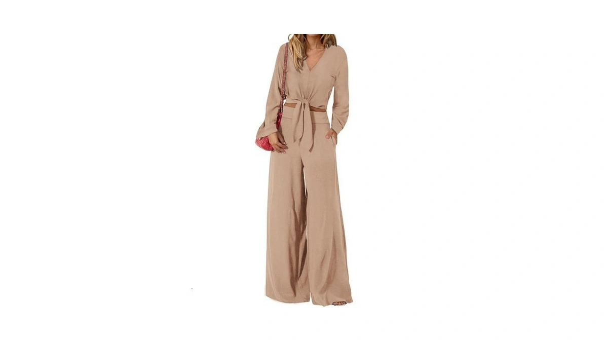 Prettygarden Women's 2 Piece Outfits 2026 Spring Fashion V Neck