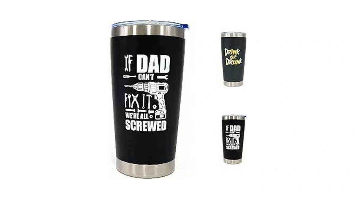 Fathers Day Gift For Dad Funny Coffee Tumbler Gifts For
