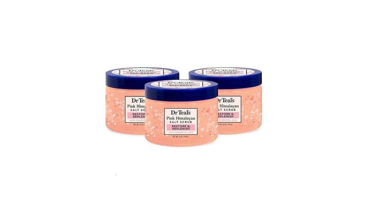 Dr Teal's Pink Himalayan Salt Body Scrub, Restore & Replenish