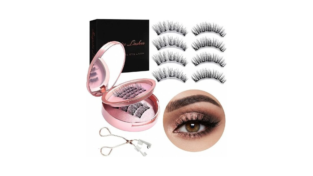 Magnetic Eyelashes With Applicator, Magnetic Lashes No Glue Or Eyeliner