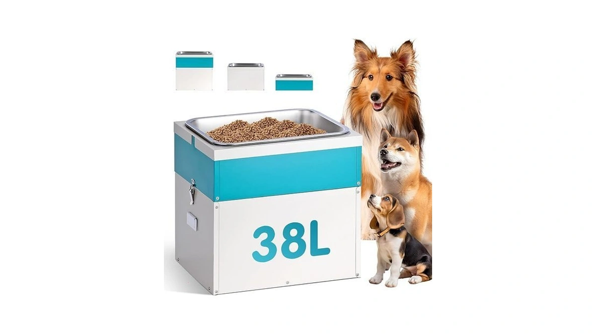 3gal Elevated Dog Bowls With Storage Large Breed,raised Dog Bowl