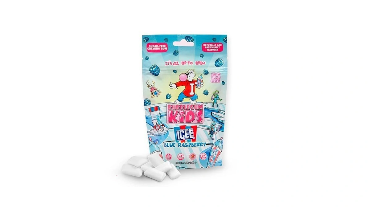 Icee Blue Raspberry Sugar Free Gum By Bubblegum Kids |