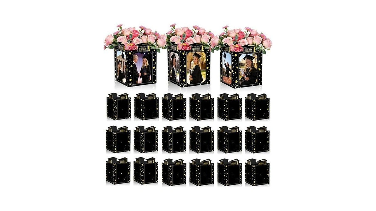 20 Pcs Graduation Box Centerpieces For Table, 4x6 Graduation Party