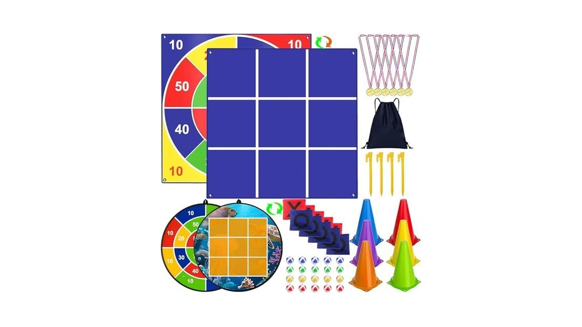 Outdoor Game Set, Giant Tic Tac Toe Games 4.5ft X