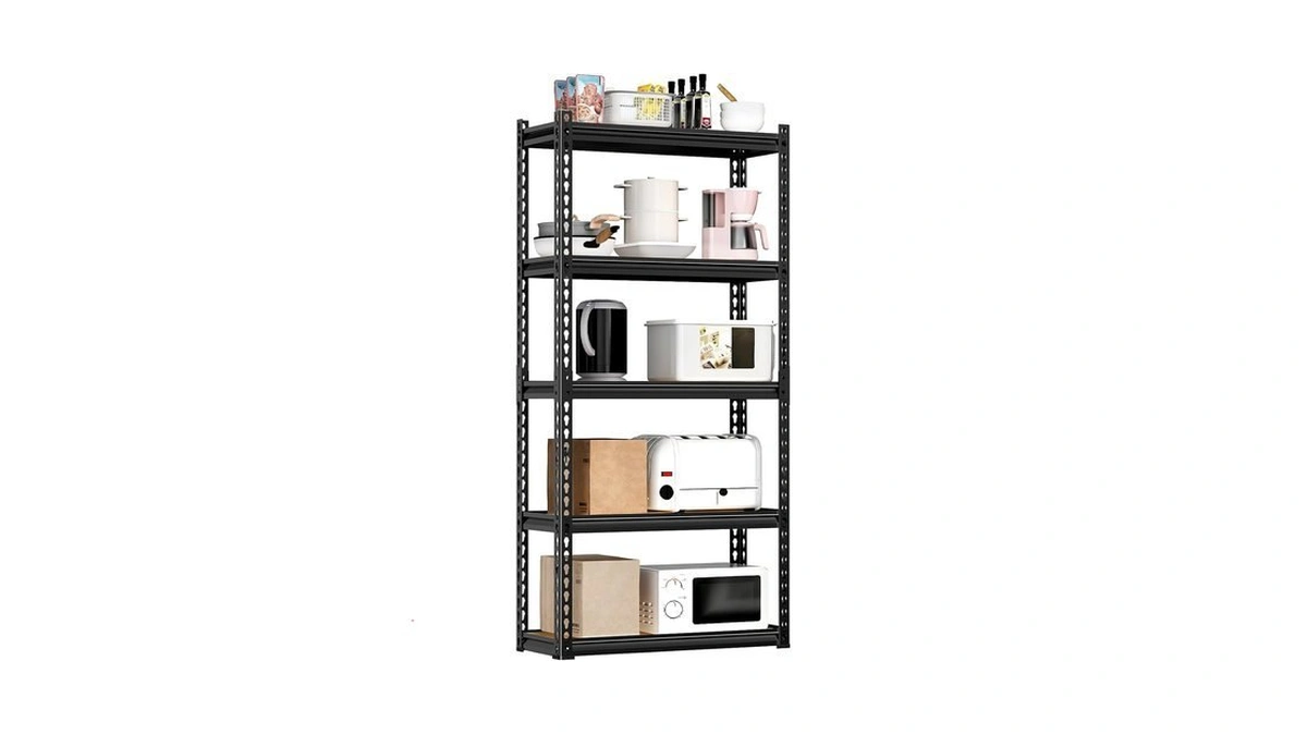 Leveleve 5-tier Storage Shelving Unit, Metal, For Kitchen, Garage, Laundry