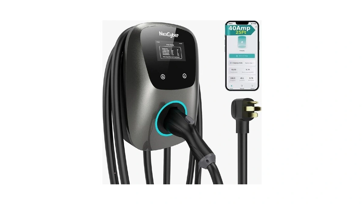 Nexcyber Level 2 Ev Charger(wifi App/plug-play), 40a Nema 14-50 Plug,