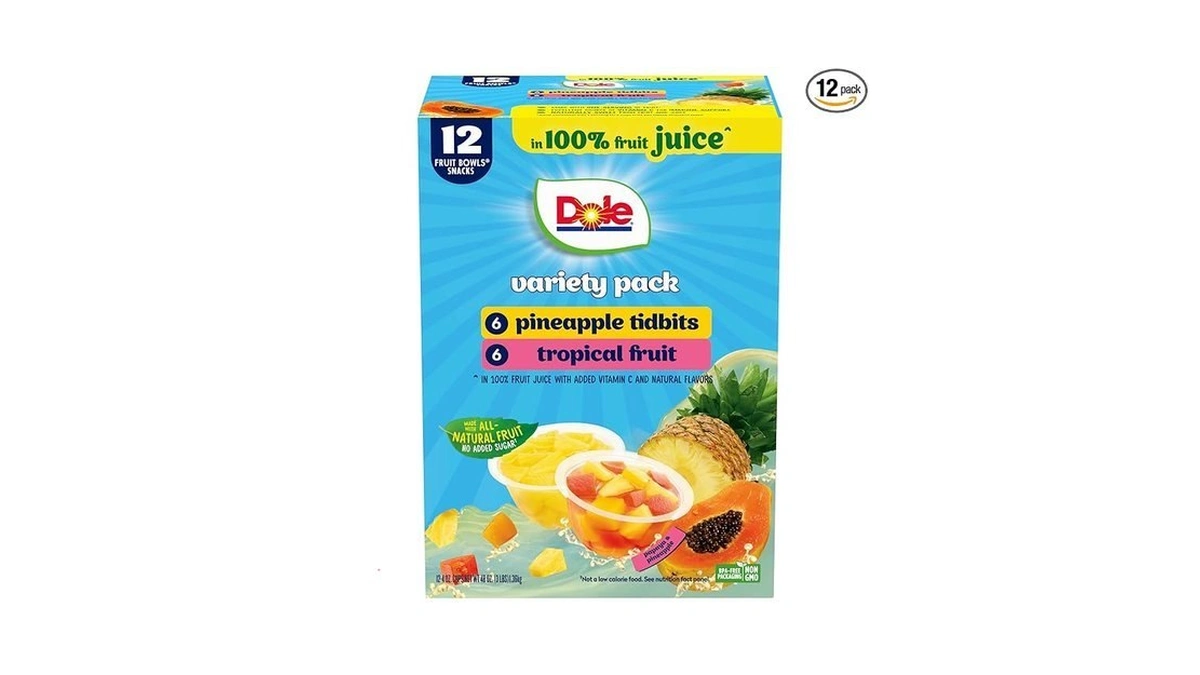 Dole Pineapple Tidbits And Tropical Fruit In 100% Juice Variety