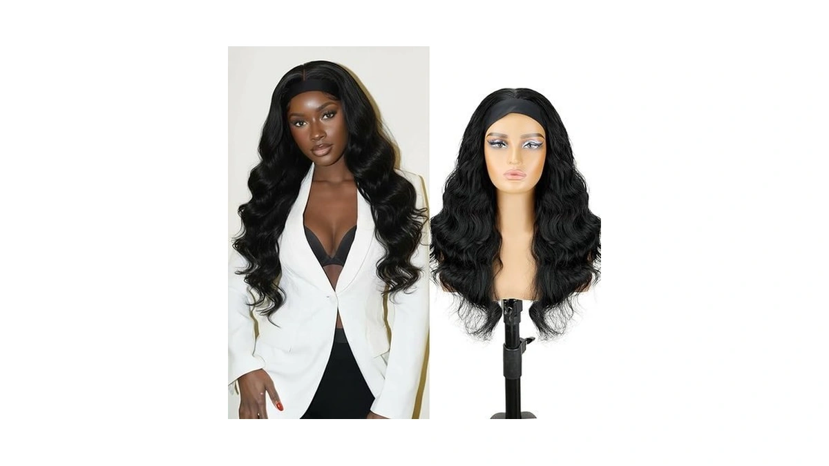 Sisicloud Long Wave Headband Wigs For Black Woman Classic 24