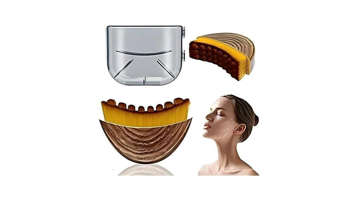Lymphatic Contour Face Brush - Lymphatic Drainage Makeup Brushes For
