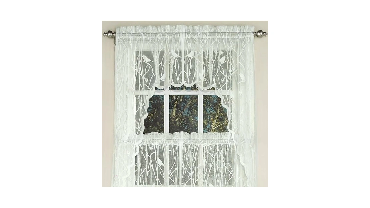Sweet Home Collection Kitchen Window Tier, Swag, Or Valance Curtain